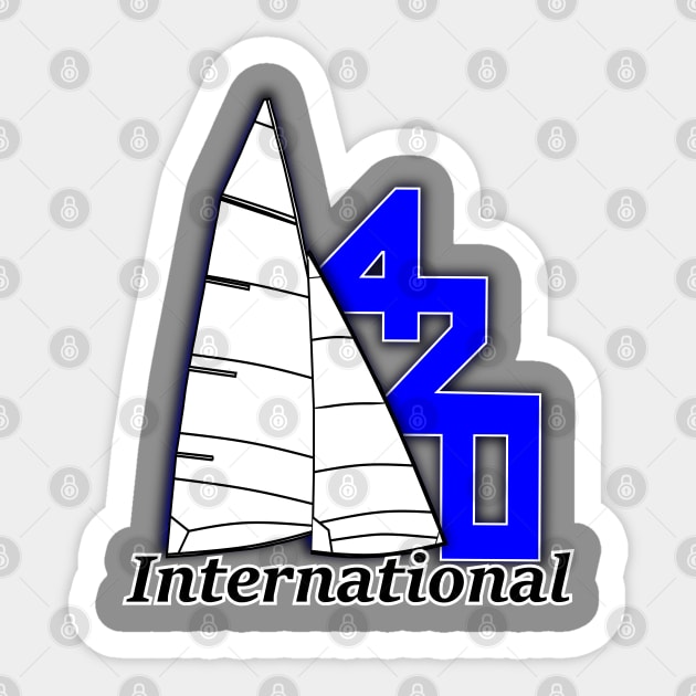 International 420 class Dinghy Sticker by Regatta Merch